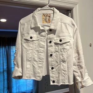 White jean jacket